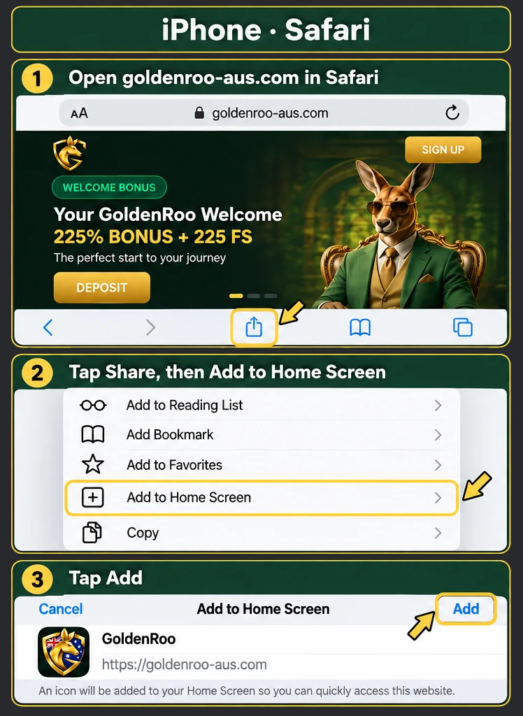GoldenRoo iOS install app